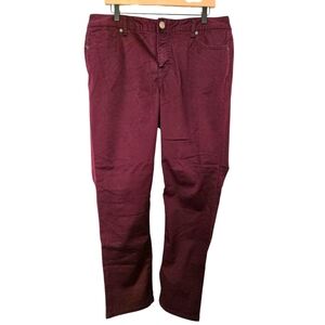 INC International Concepts Women's Burgundy Jeans Size 16